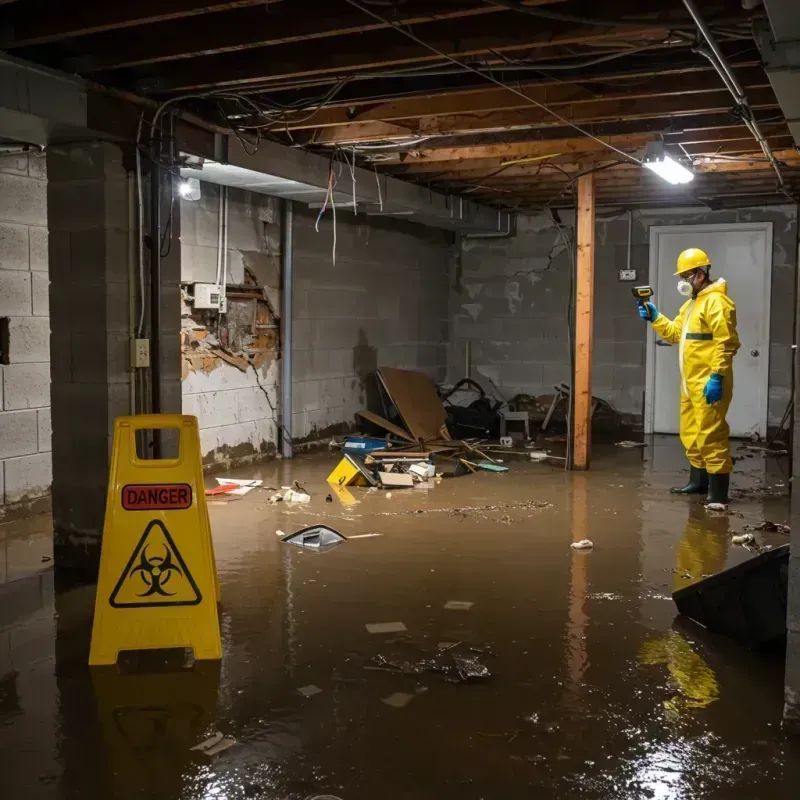 Flooded Basement Electrical Hazard in Brownville, NJ Property